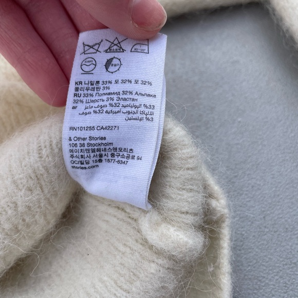 & other stories angora knit polo sweater - Picture 6 of 7